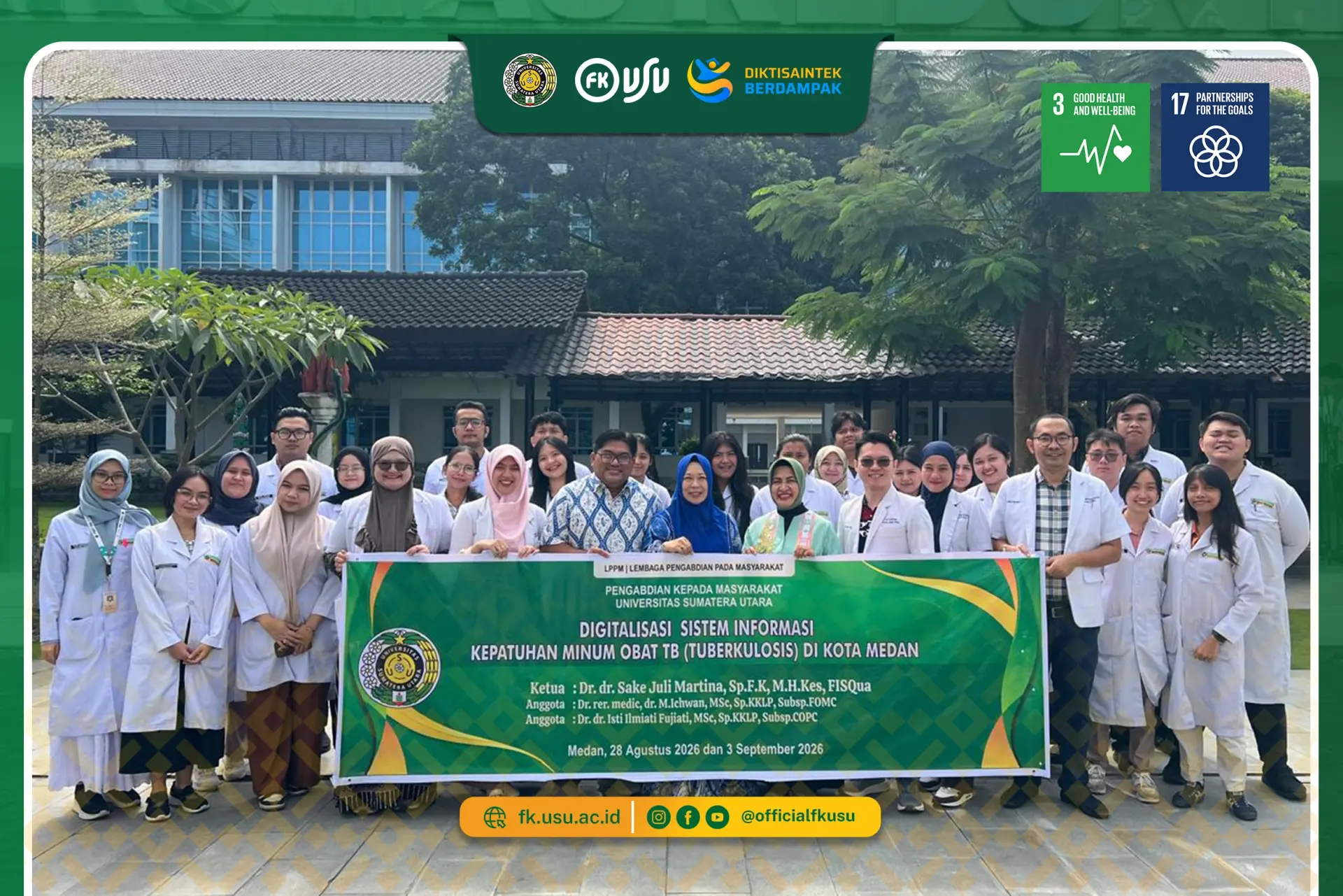 Fakultas Kedokteran USU Sosialisasikan Aplikasi Kepatuhan Minum Obat TB kepada Petugas TB di Puskesmas Kota Medan